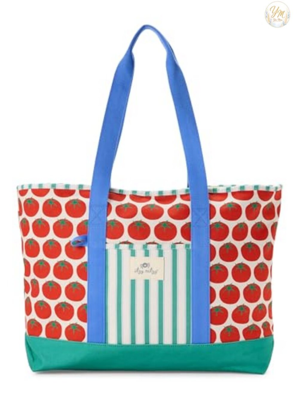 Large Cotton Canvas Mom Tote Bag Zip Closure 4 Pockets Lightweight Shoulder Bag
